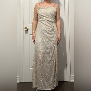 Sparkling Cream Maxi Dress